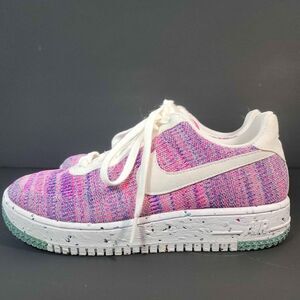 Nike Air Force 1 Flyknit Pink and White Sneakers